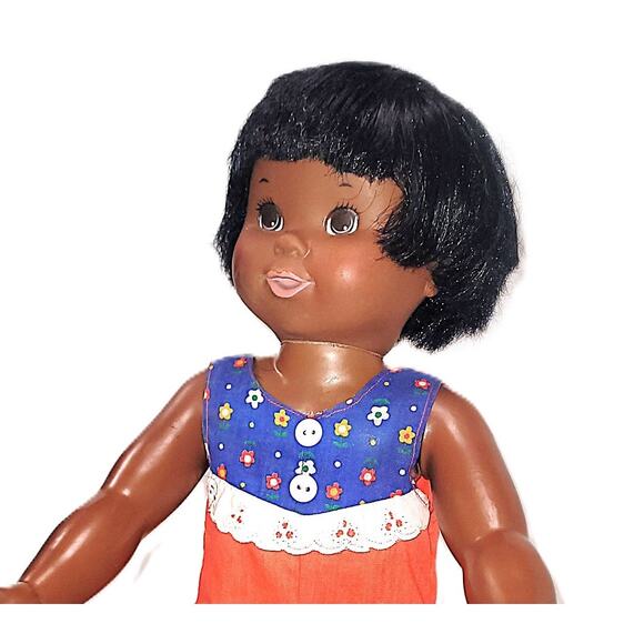 VNTG 1977 Ideal Tippy Tumbles African American Doll In Original Outfit Untested - Picture 2 of 9